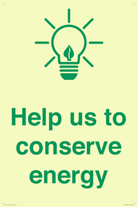 Help us to conserve energy 